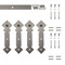 Quiet Glide Soft Close 48" Satin Nickel Diamond Mini Double Barn Door Hardware NT.1310.05.SN-48-2-SC - alternate 1